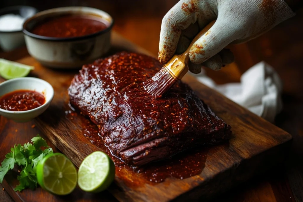 Beef marinated in achiote paste