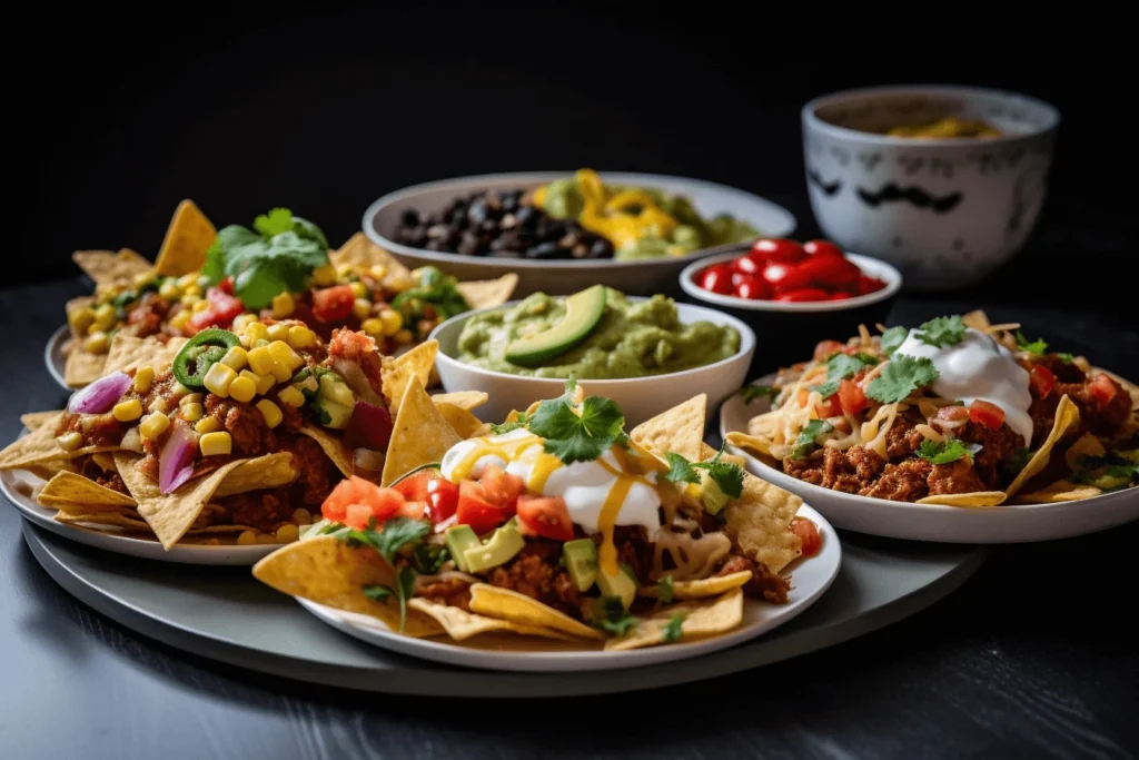 Nacho variations with different toppings