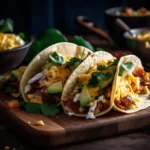 Delicious Breakfast Tacos on Rustic Table