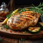 Juicy Grilled Chicken Breast with Vegetables